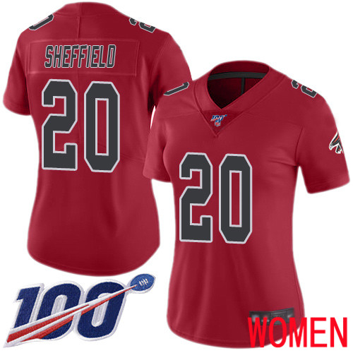 Atlanta Falcons Limited Red Women Kendall Sheffield Jersey NFL Football 20 100th Season Rush Vapor Untouchable